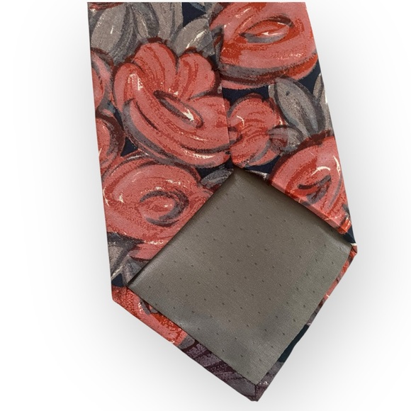 Signori dei Signori men’s abstract floral made in Italy 100% silk neck tie art - Picture 3 of 3